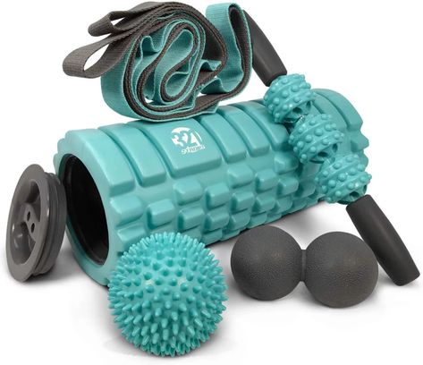 321 STRONG 5 in 1 Foam Roller Set Leg Roller, Muscle Roller Stick, Poses Pictures, Foam Roller Exercises, Muscle Roller, Best At Home Workout, Self Massage, Trigger Points, Roller Set