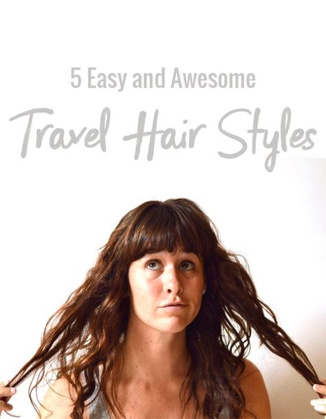 5 Easy and Awesome Travel Hair Styles Hairstyles For Airplane, Travel Hairstyles Airplane, Airport Hairstyles, Camping Hairstyles, Easy Cute Hairstyles, Hawaii Hair, Ponytails Braids, Natural Hair Woman, Camping Hair