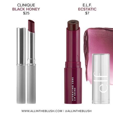 Clinique Black Honey Almost Lipstick Color Matches - All In The Blush Clinique Black Honey Almost Lipstick, Makeup Dups, Black Honey Almost Lipstick, Clinique Black Honey, Simple Makeup Tips, Black Honey, Lipstick Color, Makeup Items, Makeup Essentials