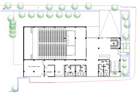 Seminar hall detail working plan in dwg file. Seminar Hall Design, Multipurpose Hall Plan Layout, Community Hall Design, Multipurpose Hall Design, Auditorium Plan, Municipal Hall, University Design, Multi Storey Building, Community Hall