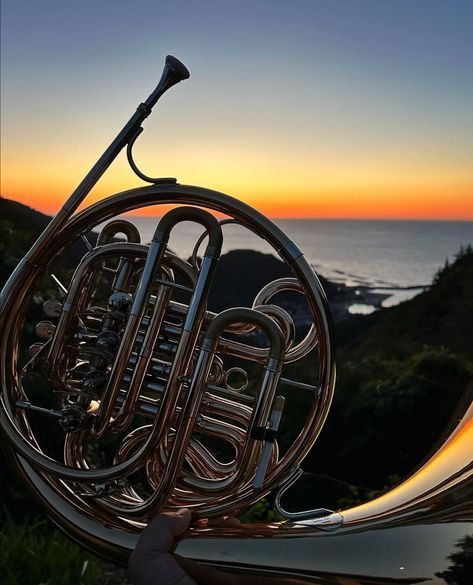 French Horn Photography, Trombone Aesthetic Wallpaper, French Horn Wallpaper, French Horn Aesthetic, Horn Aesthetic, Pretty Instruments, French Horn Music, Horn Instruments, French Horns