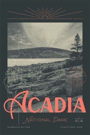 Mises En Page Design Graphique, Image 3d, National Park Posters, Acadia National Park, Parking Design, Graphic Design Layouts, Minimalist Logo Design, Design Graphique, Minimalist Logo