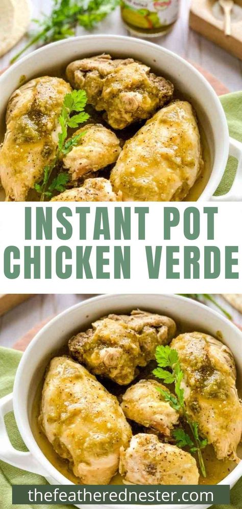 Salsa Verde Chicken Instant Pot, Pressure Cooker Salsa, Instant Pot Salsa Verde Chicken, Pressure Cooker Chicken Thighs, Chicken Salsa Verde, Chicken Chile Verde, Instant Pot Salsa, Chicken Verde, Chicken Chile