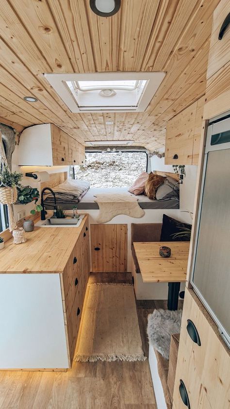 Tiny House Camper, Kombi Home, Van Conversion Interior, Campervan Life, Build A Camper Van, Build A Camper, Van Life Diy, Campervan Interior, Camper Van Conversion Diy