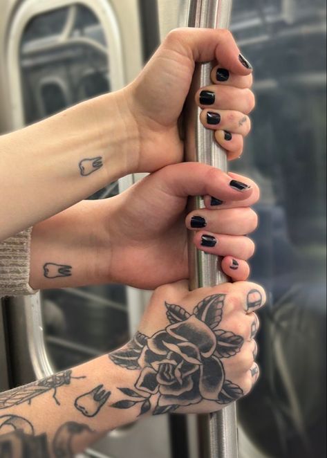 Subway Hands, Baker Tattoo, Tooth Tattoo, Love My Boys, Mötley Crüe, Piercing Tattoo, True Blue, Tattoos And Piercings, I Tattoo