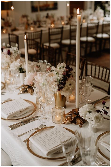 Castle Wedding Table Decor, Unique Wedding Alter Ideas, Classy Vintage Wedding Aesthetic, Vintage Wedding Color Palette, Victorian Table Setting, Dinner Party Vibes, Aesthetic Dinner Party, Shadows Aesthetic, Wedding Dinner Table Setting