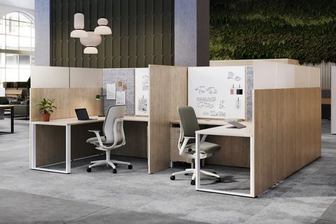 Cubicle Decor Office Work Spaces, Modern Office Cubicle, Office Cubicle Design, Hybrid Office, Italian Office Furniture, Open Office Layout, Office Layout Plan, Modern Office Furniture Design, Cubicle Design