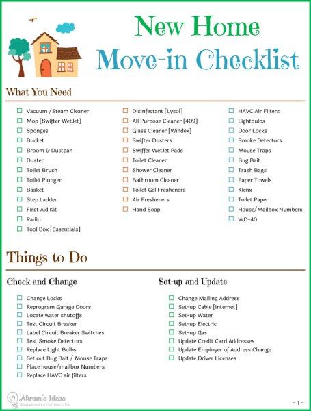 Make sure to use this checklist when moving into your new home! Checklist For Moving, Move In Checklist, First Home Checklist, Moving House Tips, Moving To A New Home, New Home Essentials, House Checklist, Inmobiliaria Ideas, Buying First Home