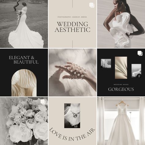 Wedding Instagram Feed, Instagram Feed Template, Event Planers, Elegant Instagram, Instagram Feed Layout, Wedding Instagram, Wedding Social, Instagram Layout, Instagram Wedding