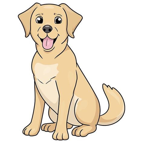 Learn to draw a labrador. This step-by-step tutorial makes it easy. Kids and beginners alike can now draw a great labrador. Draw A Labrador, Painting Clipart, Cartoon Dog Drawing, Dogs Watercolor, Dog Drawing Tutorial, Winnie The Pooh Drawing, Watercolor Dogs, Dog Watercolor Painting, Drawing Guides