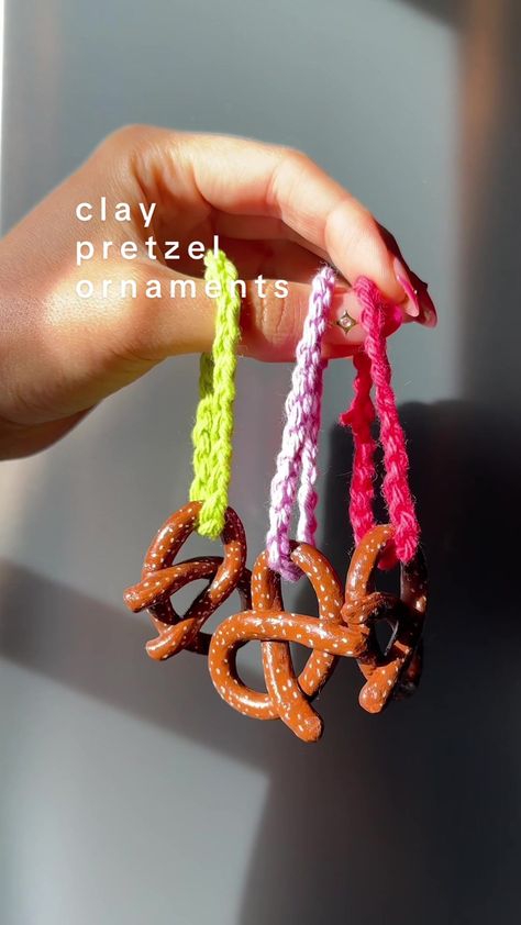 katie <3 on TikTok Clay Pretzel, Im Excited, Dry Clay, Air Dry Clay, Ornaments Diy, Clay Crafts, Get One, The Creator