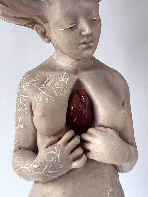 Original figurative sculpture by Francesca Dalla Benetta (Mexico). This large, one-of-a-kind marble on marble sculpture measures 7.9W x 43.3 H inches. The body sculpture ships in a crate directly from the artist's studio and is covered by the 14-day satisfaction guarantee from Saatchi Art, so you can buy with confidence. You Look Fine Mirror, Woman Face Sculpture Clay, Feminist Sculpture Art, Painted Bust Sculpture, Grunge Sculpture, Woman Clay Sculpture, Large Ceramic Sculptures, Melted Sculpture, Ceramic Body Sculpture