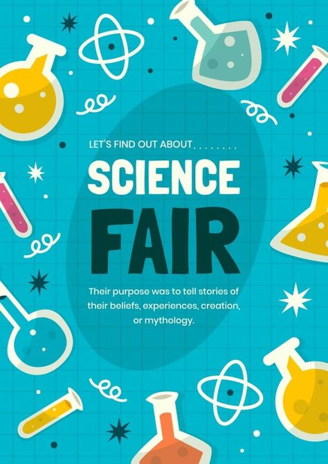 Retro Hand-drawn Find Out About Science Fair Poster Fair Poster Design, School Event Poster, Science Fair Poster, Fair Poster, About Science, School Event, Poster Layout, School Art Projects, Brand Kit