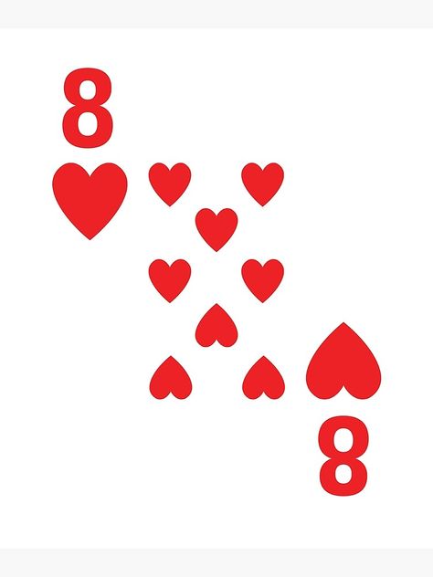 8 Of Hearts Playing Card, Manifest Now, Hearts Playing Cards, Cards Deck, Fortune Telling, Playing Card, Greeting Card Design, Kraft Envelopes, Card Sizes