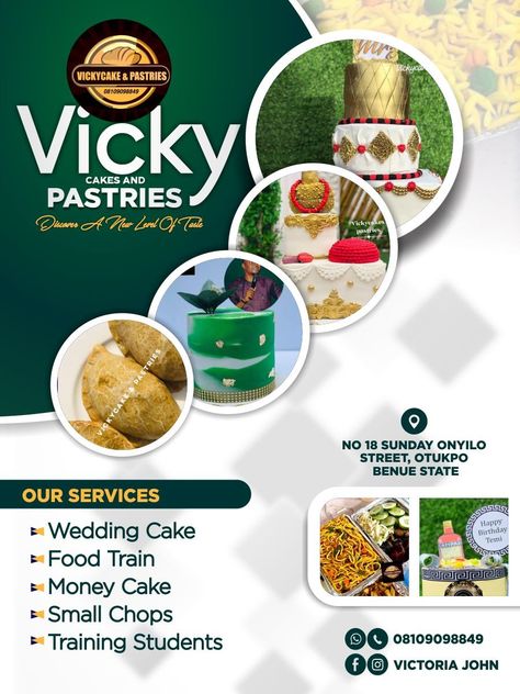 Cake Flyer Design Ideas, Flier Designs Ideas, Food Flyer Design Ideas, Cake Flyer Design, Bakery Flyer, Marriage Album, Shop Banner Design, Bake Sale Packaging, Baking Conversions