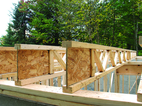 Wood Truss, Construction Images, Sips Panels, Framing Construction, Timber Architecture, Construction Diy, Wood Frame Construction, Light Frame, Roof Trusses