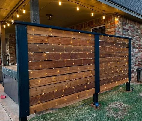 Hot Tub Privacy Fence, Hot Tub Bar, Hot Tub Privacy, Hot Tub Designs, Hot Tub Patio, Hot Tub Gazebo, Ranch House Exterior, Hot Tub Deck, Hot Tub Garden