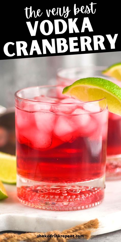 Vodka Cranberry Drinks Recipes, Cranberry Vodka Recipe, Vodka Cranberry Cocktail, Drinks With Cranberry Juice, Cranberry Juice And Vodka, Vodka Cranberry, Cranberry Drinks, Cranberry Juice Cocktail, Cranberry Vodka