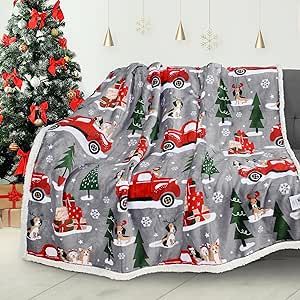 Christmas Sherpa Throw Blanket, Xmas Theme Throws, Plush Fleece Couch Blanket Super Soft, Comfy, Cozy, Fluffy, Warm Lounging Chair, Mother Days Gift, Holiday Bedroom, Holiday Blankets, Xmas Theme, Christmas Throw Blanket, Couch Blanket, Blanket Cozy, Christmas Throws