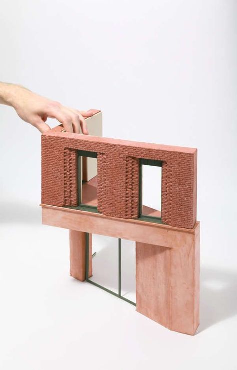 ARCHITECTURAL MODELS Arch Model, Brick Architecture, Architecture Model Making, Brick Facade, Urban Architecture, Architecture Illustration, Facade Architecture, Architecture Presentation, Facade Design