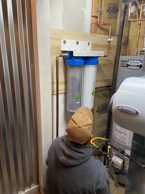 🎉 𝗡𝗘𝗪 𝗕𝗟𝗢𝗚! If you're tired of dealing with hard water, you're certainly not alone. This week's blog takes an inside look at a couple of different ways you can alleviate these troubles with a water softener system! Whether it be a salt-based system or a citrus-based one, they are undoubtedly quite popular amongst homeowners. 👉 Pictured on this post is a NuvoH2O dual-system that features both a water softener and a filter. Under Kitchen Sinks, Plumbing Pipe Projects, Plumbing Waste, Radon Gas, Water Softener System, Water For Health, Residential Plumbing, Commercial Plumbing, Water Enhancer