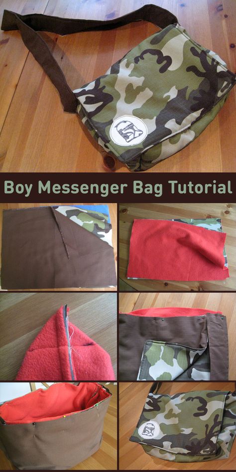 Diy Messenger Bag Pattern, Boys Sewing Patterns, Messenger Bag Patterns, Hobo Bag Patterns, Diy Messenger Bag, Boy Sewing, Cute Sewing Projects, Diy Bag Designs, Diy Bags Patterns