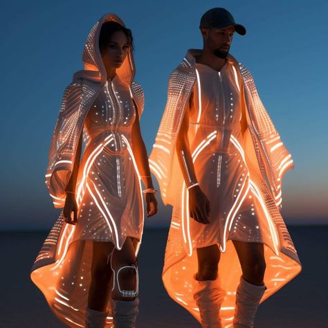 Futuristic Costume, Cyberpunk Outfit, Festival Outfits Rave, Sci Fi Fashion, Concept Clothing, Future Clothes, Cyberpunk Fashion, Cyberpunk Style, Futuristic Fashion