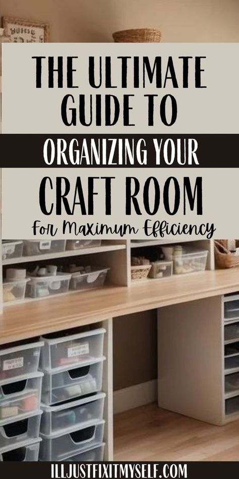 Discover the art of craft room organization with our comprehensive guide! From decluttering to maximizing space, unlock the secrets to a beautifully organized and efficient craft room. Get inspired with creative storage solutions and transform your space into a haven of streamlined creativity. #CraftRoomOrganization #CraftRoomIdeas #OrganizationTips Office Craft Room Storage, Shelving Ideas For Craft Room, Art Organizers Storage, Low Budget Craft Room, Craft Room Shelves Organization, Craft Room Office Organization, Shelf Organization Ideas Office, Crafting Room Organization, Craft Room Inspiration Small Spaces