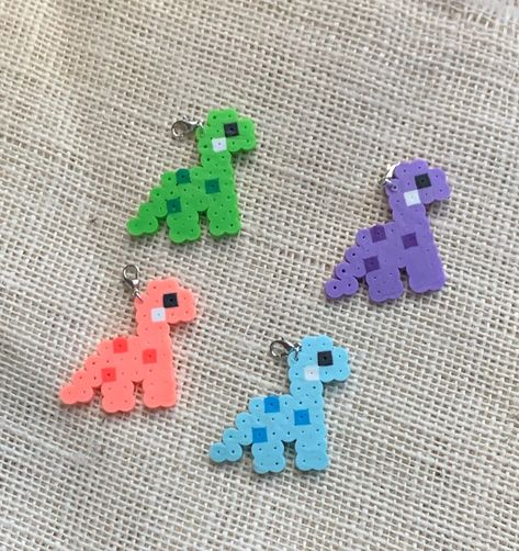 BEAD BUDDY PATTERNS #BeadPatterns Cute Pearled Bead Ideas, Beads Iron Pattern, Cute Peler Beads Ideas, Sully Perler Beads, Perler Beads Bracelet, Peer Bead Ideas, Cute Bead Art, Fuse Bead Keychains, Dino Perler Bead Pattern