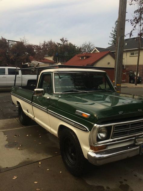 The day I bought Lizzie in Sacramento Dream Car Aesthetic, Retro Truck, Green Truck, Vintage Pickup, Future Trucks, Dream Trucks, Old Vintage Cars, Old Ford Trucks, Classic Pickup Trucks