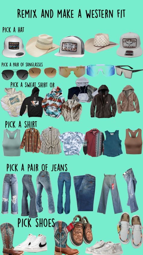 #country#western#outfits Cute Country Outfits For School, Country Dancing Outfit, Punchy Western Outfits, Country Western Outfits, Casual Country Outfits, Cowgirl Accessories, Southern Outfits, Country Style Outfits, Western Wear Outfits