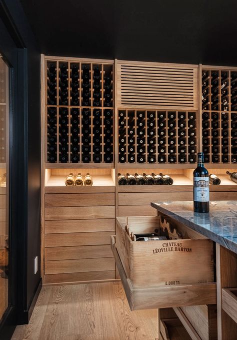 Wine Cellar Underground, Modern Wine Cellar Design, Winery Interior, Basement Cellar, Contemporary Wine Cellar, Wine Room Design, Cellar Ideas, Vintage Inspired Bathroom, Wine Cellar Basement