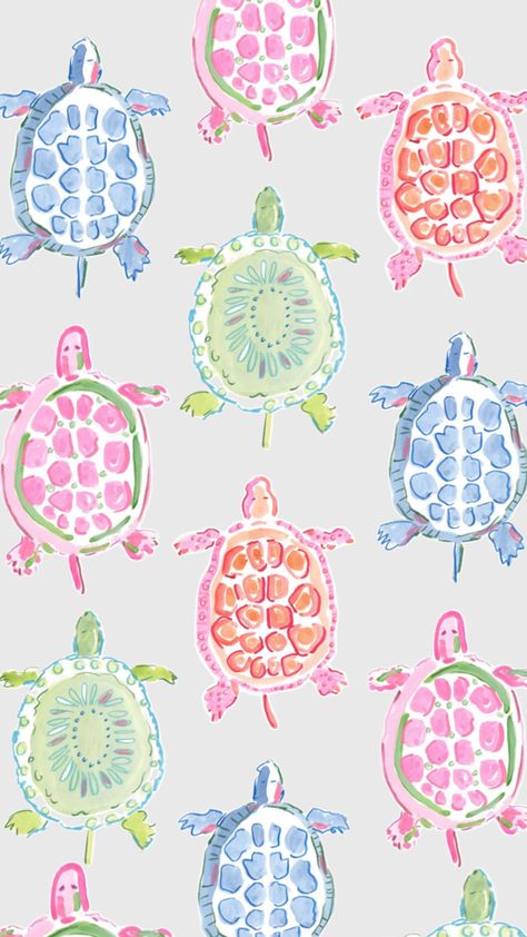 colourful sea turtles background wallpaper for iphone ipad desktop pink blue green under sea Turtles, Ipad, Green, Pink, Blue