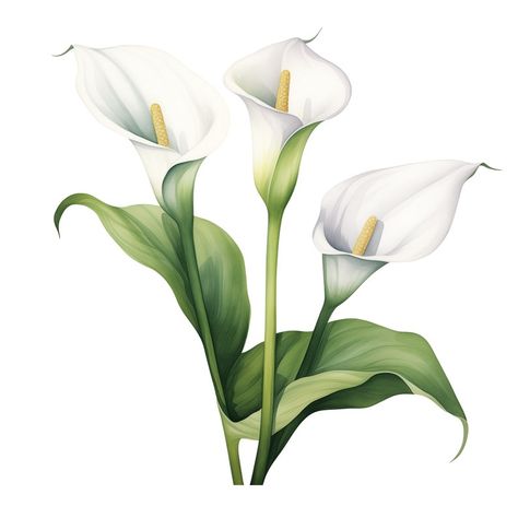 White Calla Lily, Calla Lily Flowers, Nursery Room Art, Lily Flowers, Flowers Watercolor, Watercolor Illustrations, Jpg Images, Panel Art, Flower Illustration