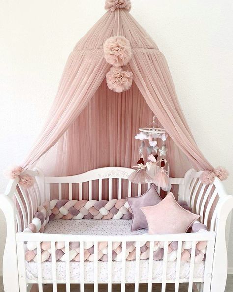 Luxury Baby Room, Cozy Baby Room, Girl Bed, Baby Nursery Inspiration, Bed Decoration, Baby Room Themes, Girl Nursery Room