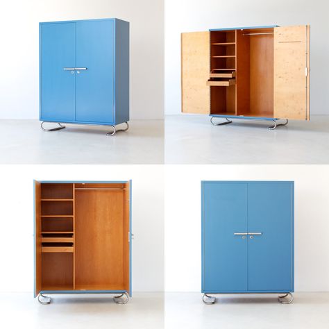 Bauhaus Wardrobe, Bauhaus Interior, Sideboard Cabinet, Lockers, Locker Storage, Berlin, Germany, Wardrobe, Bedroom