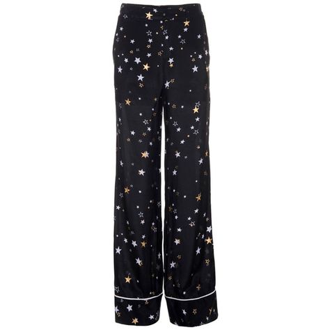 FRS Black Star Print Wide Leg Pajamas Pants ❤ liked on Polyvore featuring intimates, sleepwear, pajamas, silk pj pants, silk pajamas, silk pyjamas, pj pants and silk pjs Star Pj Pants, Star Pjs, Star Pyjamas, Black Silk Pajamas, Pajamas Silk, Silk Pajama Pants, Silk Pjs, Silk Pyjamas, Pajamas Pants