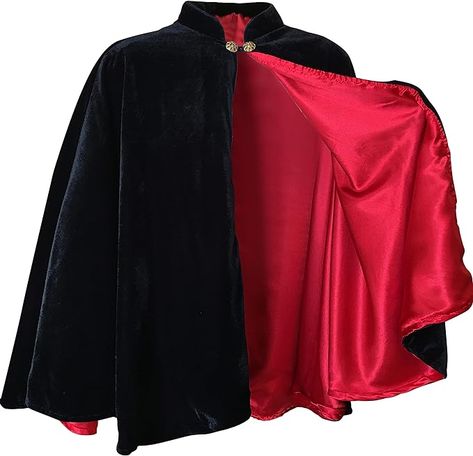 Amazon.com: Artemisia Designs Women's Velvet Satin Lined Capelet Elegant Halloween Cosplay Cloak Cape, Wedding, Ren Faire (Burgundy, One Size) : Clothing, Shoes & Jewelry Story Clothes, Raven Costume, Vampire Cape, Cape Wedding, Elegant Halloween, Black Cape, Diy Clothing, Diabolik, Masquerade Ball