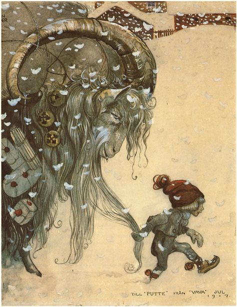 Yule Goat Art, Yule Art, Yule Goat, John Bauer, Elf Art, Art Story, Children's Art, Art Et Illustration, December 22