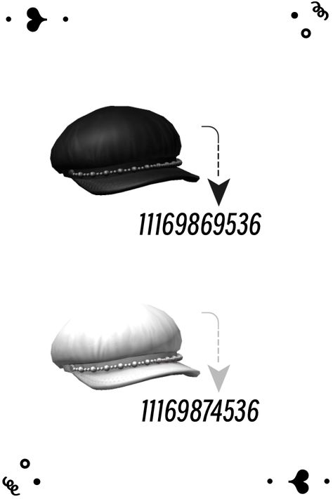 Roblox Hat Accessories Codes, Bloxburg Beanie Code, Berry Avenue Codes Hat, Hat Codes Berry Ave, Roblox Hat Codes, Roblox Hats, Cool Instagram Profile Pictures, Avatar Clothes, Cap Code