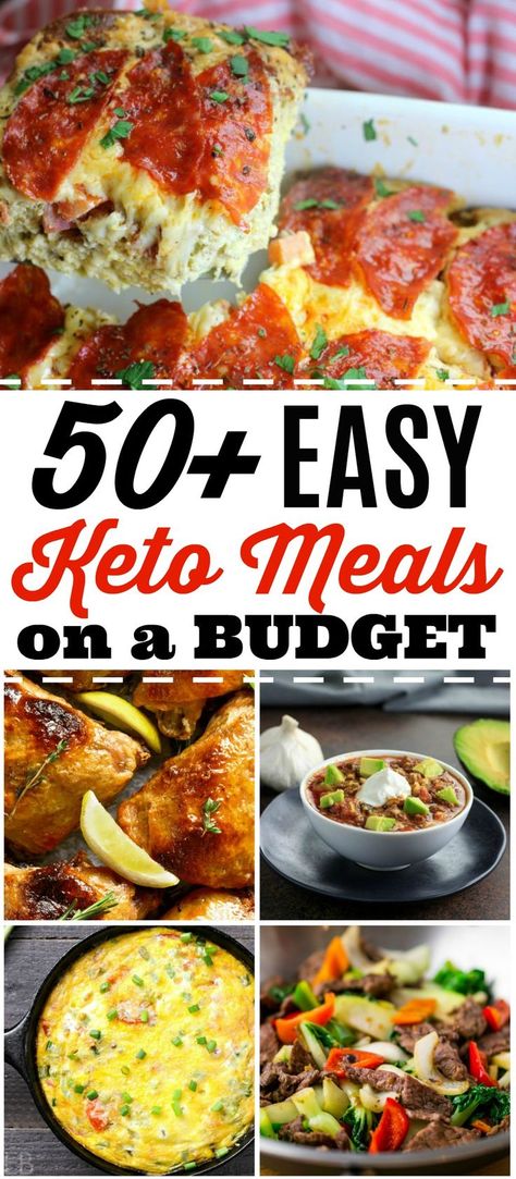 Cheap Low Carb, Keto Meals On A Budget, Keto Budget, Budget Keto, Paleo On A Budget, Ketosis Diet Recipes, Recipes Budget, Easy Keto Meals, Eat Beautiful