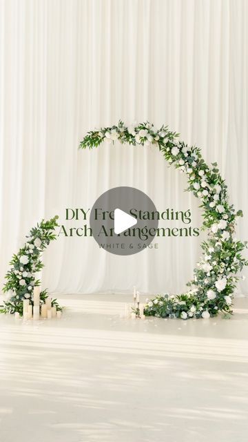 Ling's Moment | Artificial Floral & Wedding Decor on Instagram: "Bored by the idea of a traditional wedding arch? These iconic free-standing florals will create a sculptural, modern look for any wedding ceremony or party 🤍

We love how fresh this May Lily & Olive DIY looks - tag a bride who you know will love it! 

#lingsmoment #maylilyandolive #weddingarch #fauxflowers #modernwedding #sculpturaldesign #DIYwedding #weddinginspo #elegantwedding #uniquedecor #brideinspo" Traditional Wedding Arch, Floral Wedding Decor, Floral Wedding Decorations, Wedding Arch Flowers, Table Centers, White Sage, Wedding Service, Wedding Arch, Faux Flowers