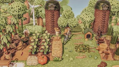 Farm Acnh, Cottagecore Farm, Cottagecore Ideas, Cottagecore Animal Crossing, Crop Farming, Acnh Cottagecore, Farm Images, Country Fences, Animal Crossing Guide