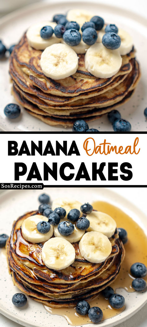 Looking for a quick and easy breakfast? These banana oatmeal pancakes are made with just three wholesome ingredients! If you’re after clean-eating options, you’ll love how simple and nutritious these are. You can also customize them with optional vanilla, cinnamon, or your favorite add-ins. Healthy Banana Pancakes, Healthy Banana Oatmeal, Oatmeal Pancakes Healthy, Oatmeal Pancakes Recipe, Banana Oatmeal Pancakes, Oatmeal Pancakes, Healthy Banana, Banana Oats, Pancakes Healthy