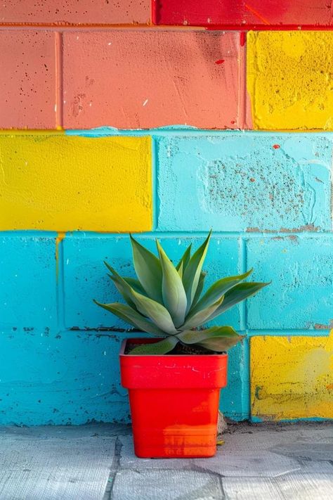 Creative Cinder Block Painting Ideas Unveiled Mural On Cinder Block Wall, Cinder Block Painting, Paint Cinder Block Wall, Cinder Block Painting Ideas, Block Painting Ideas, Cinder Block Paint, Cinder Block Foundation, Walls Painting Ideas, Outdoor Wall Paint