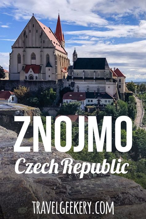 If you’re looking for beautiful places in the Czech Republic, Znojmo is a true hidden gem. Visit this wine region for not just the vineyards and wine tasting but also for a gorgeous little town and unspoiled nature around. Znojmo can be found between Brno and Vienna so you can visit it even on a day trip from Brno or on a day trip from Vienna. | Czechia Travel Czechia Travel, Day Trips From Vienna, Czech Republic Travel, Europe On A Budget, Prague Travel, European Travel Tips, East Europe, Eastern Europe Travel, European Destinations