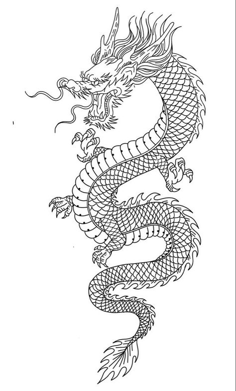 #tattoo, #tattoos, #inked, #tattooart, #tattooedwomen, #tattooedguys, #tattooinspiration, #tattooideas, #tattooworldwide, #tattoosociety, #InkLaughs, and #TattooFails​ Dragon Tattoo Outline, Dragon Hand Tattoo, Dragon Tattoo Stencil, Traditional Tattoo Stencils, Japanese Tattoos For Men, Dragon Tattoo Sketch, Rose Drawing Tattoo, Dragon Tattoo Art, Chinese Dragon Tattoos