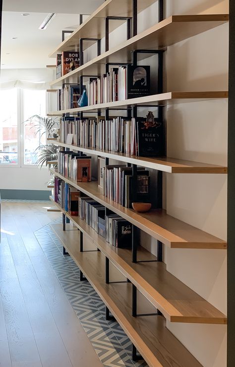 Library Shelving Design, Library Shelves Design, Garage Library, Scandinavian Bookshelves, Soft Autumn Color Palette, Autumn Color Palette, Bookshelves In Living Room, Small Home Offices, Bookcase Design