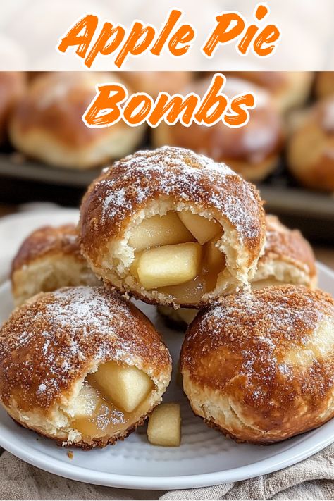 Apple Pie Bombs Diced Apples Recipes, Apple Pie Delight, Walking Apple Pie, Apple Pie Butter, Ambrosia Apple Recipes, Apple Pie Bombshell, Sweet Food Recipes Desserts, Desserts With Apple Pie Filling, Golden Delicious Apple Recipes