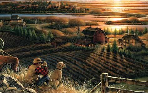 Terry Redlin Paintings, Terry Redlin, Farm Art, Country Scenes, Country Art, Western Art, Wildlife Art, Facebook Cover, Farm Life